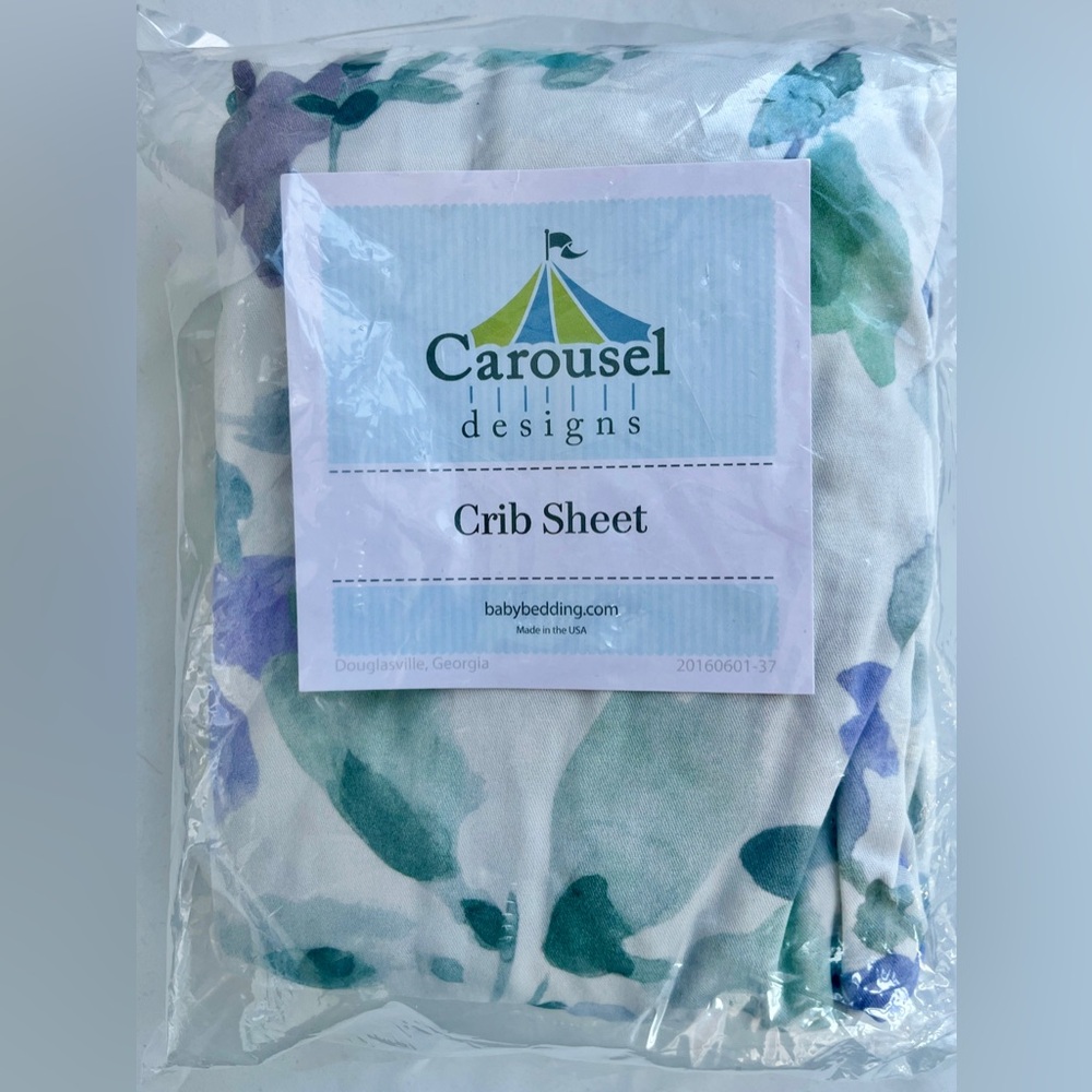 Watercolor Lilac Standard Fitted Crib Sheet